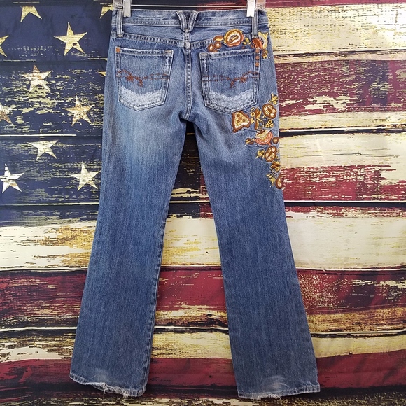 Miss Me Denim - MISS ME JP4172B EMBROIDERED BOOT CUT BLUE JEANS